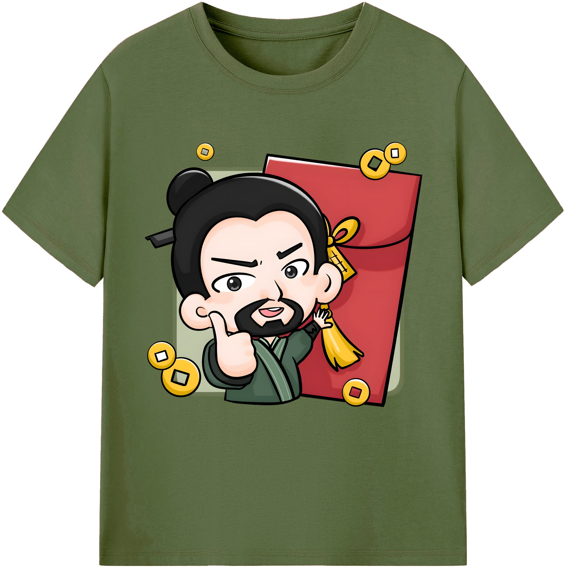 （画像用） Ne Zha 2 ナタ 魔童の大暴れ 綿100％半袖Tシャツ（フロントプリント）